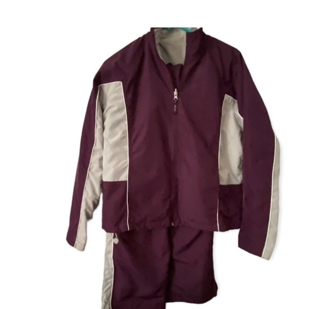 Gloria Vanderbilt‎ Two Piece Sport Suit Women’s Size M Purple Jacket -Pants